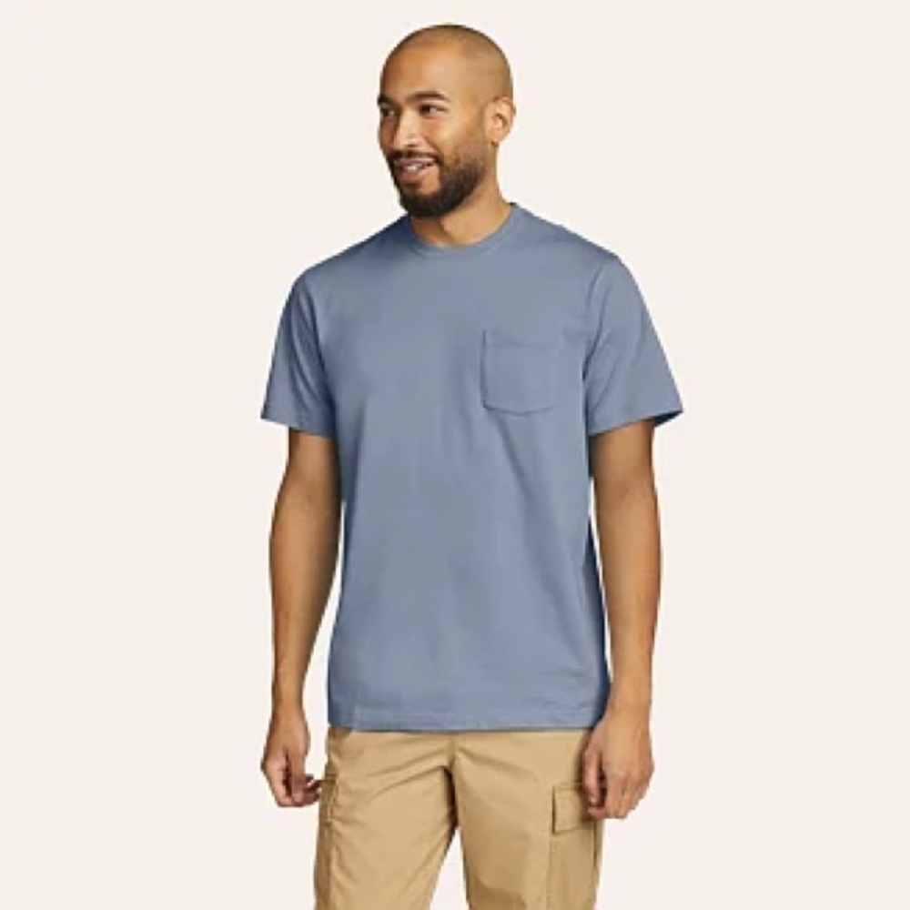 Eddie Bauer Blue Short Sleeve Tee Classic Fit